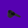 Ribbed Plastic Coffee Measuring Scoop – 20 g – Black