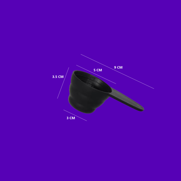 Ribbed Plastic Coffee Measuring Scoop – 20 g – Black